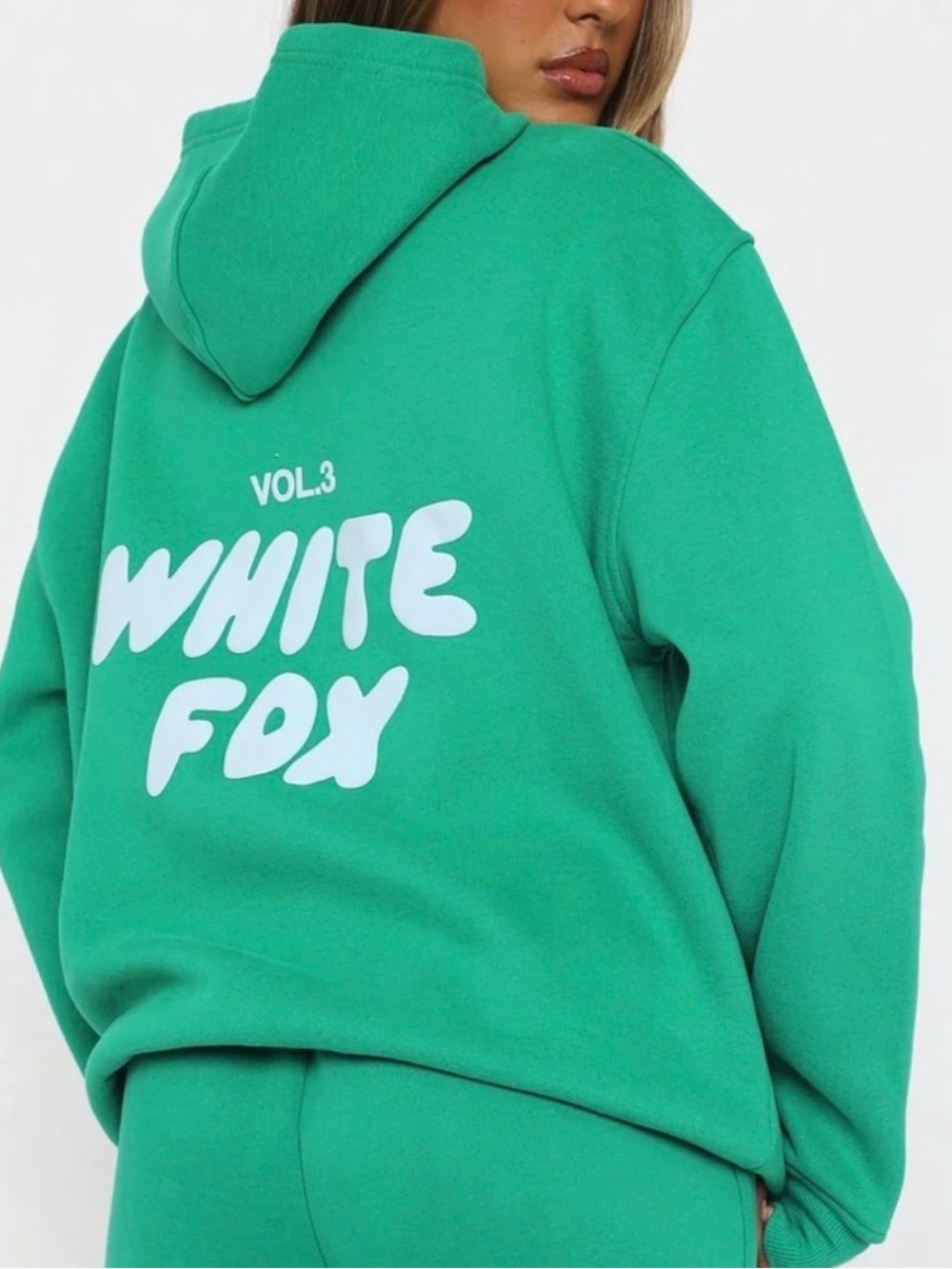 White Fox Boutique Green Logo Hoodie